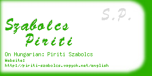 szabolcs piriti business card